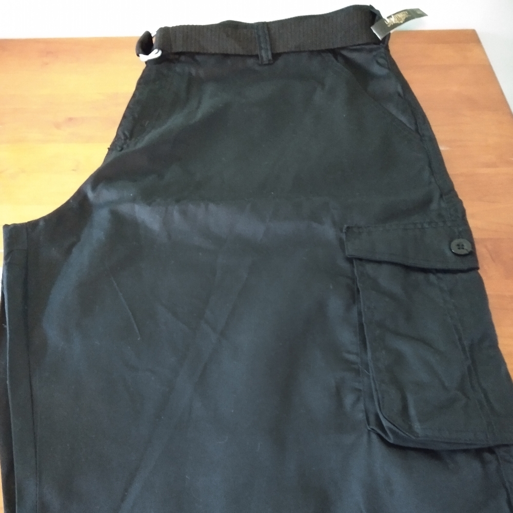 Men's black short pants.